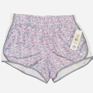 LEG3ND sz M lavender & pink Floral athletic 3” lined performance running Shorts